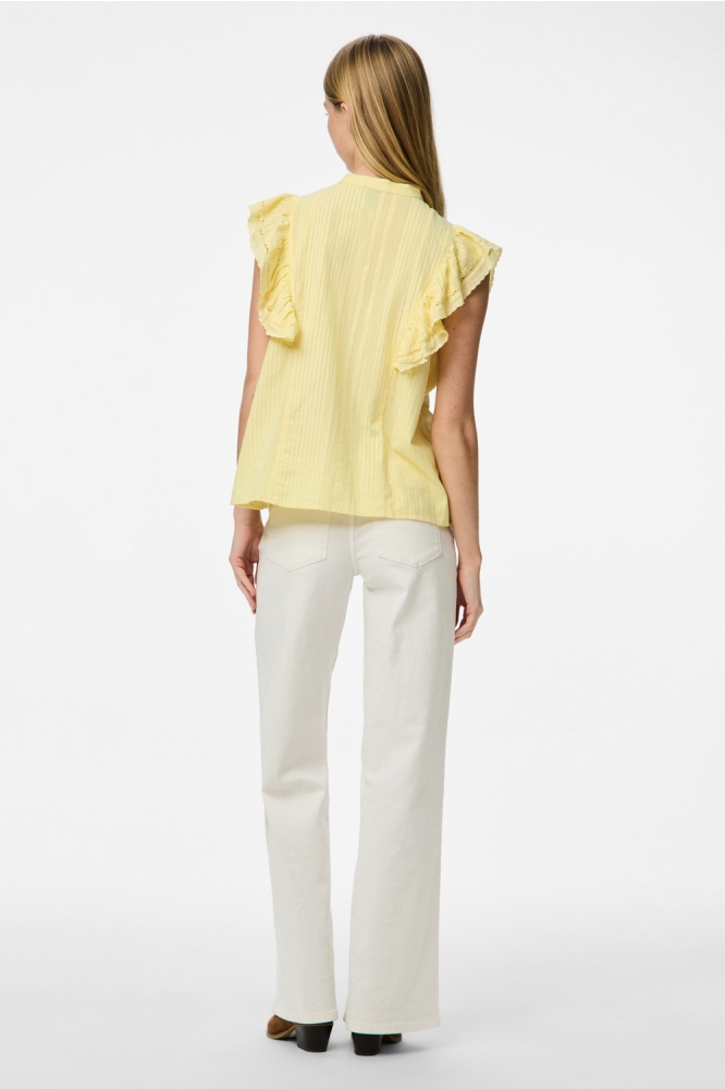 PCSIKKA SL SHIRT MPA WVN BC 17156363 PALE BANANA